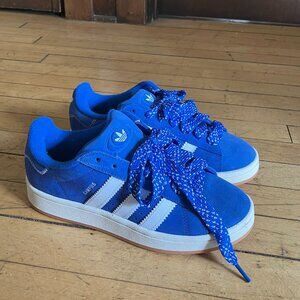 Never Worn Adidas Campus Shoes - Royal Blue/White